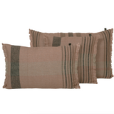 Rectangle Checked Cushion in Cinnamon