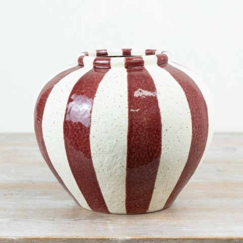Red Striped Margot Vase