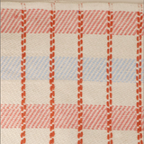 Red and Blue Woven Striped Checked Mat