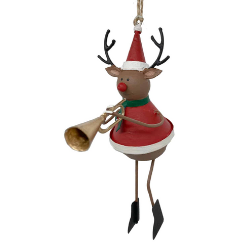 Reindeer Plays Trumpet Decoration