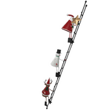 Reindeer, Snowman and Santa on Ladder Decoration