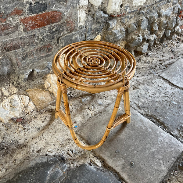 Retro Bamboo Footstool