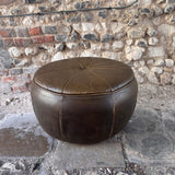 Retro Olive Green Pouffe