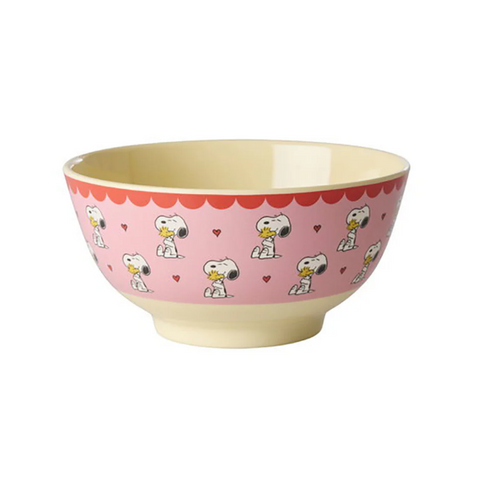 Rice DK Melamine Bowl With Pink Snoopy Print