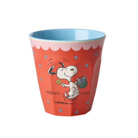 Rice DK Melamine Cup with Red Snoopy Print
