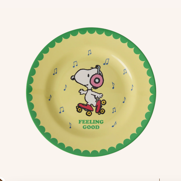 Rice DK Melamine Side Plate With Yellow Snoopy Print