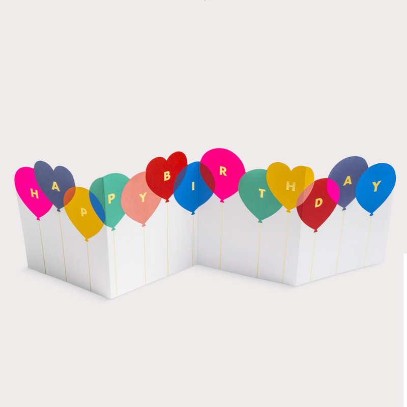 Rifle Paper Birthday Balloons Fold Out Cards