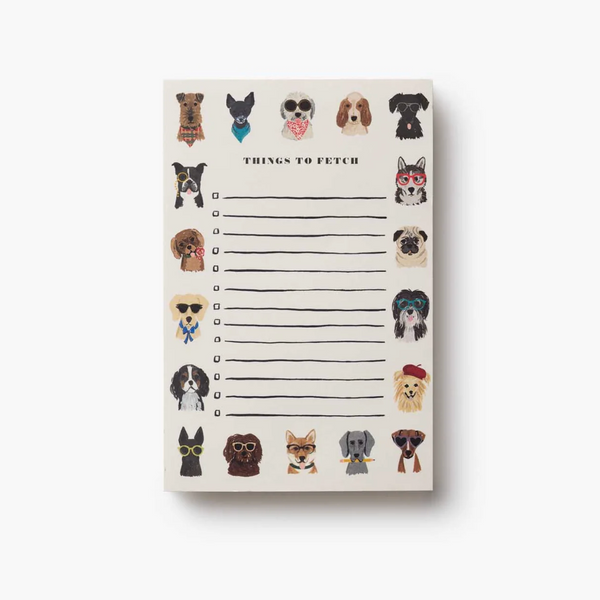 Rifle Paper Things to Fetch - Dog Checklist Notepad