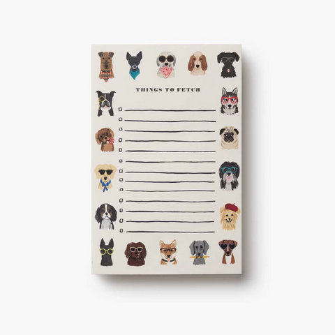 Rifle Paper Things to Fetch - Dog Checklist Notepad