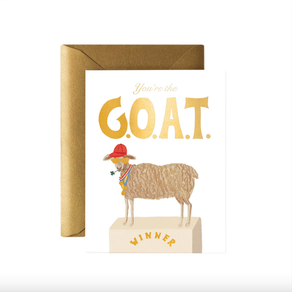 Rifle Paper You're the G.O.A.T Card
