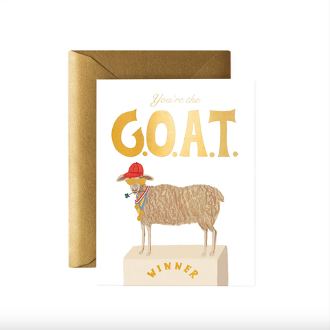 Rifle Paper You're the G.O.A.T Card