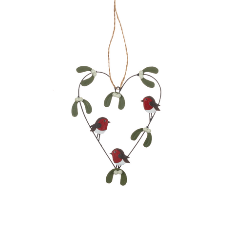Shoeless Joe Robin Heart Decoration