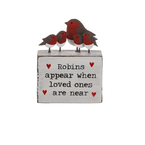 Robins Appear on Block Decoration