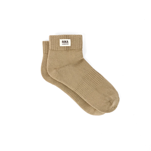 Roka Wembley Ankle Socks for Women in Khaki