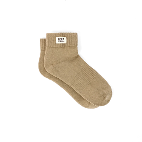 Roka Wembley Ankle Socks for Women in Khaki