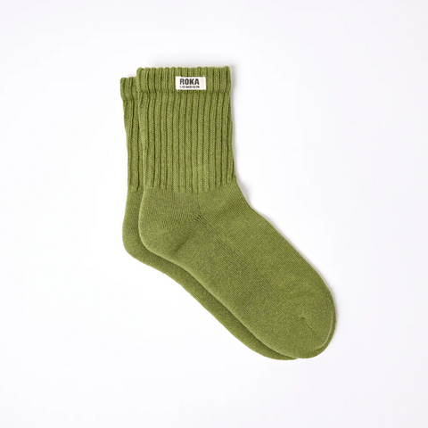 Roka Windsor Crew Socks For Men Avocado
