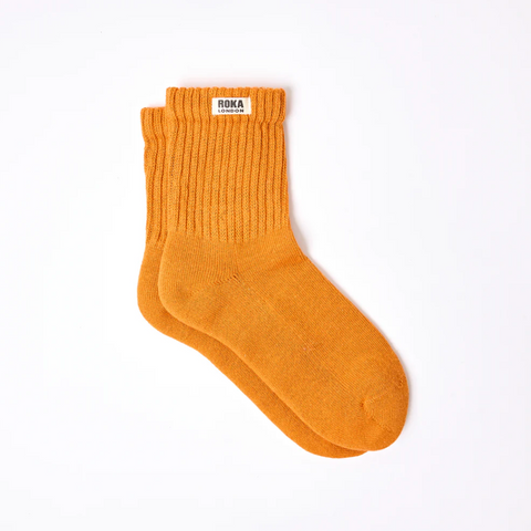 Roka Windsor Crew Socks For Men Burnt Orange