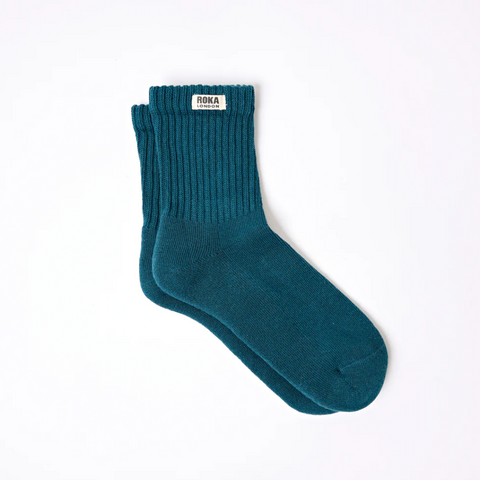 Roka Windsor Crew Socks For Men Teal