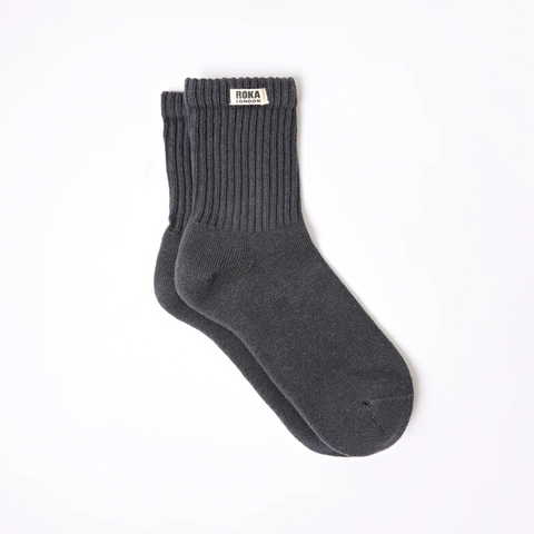 Roka Windsor Crew Socks Mens Faded Black