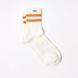 Roka Windsor Stripe Crew Socks - Men Burnt Orange