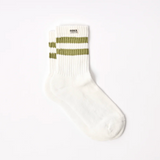Roka Windsor Stripe Crew Socks Mens Avocado