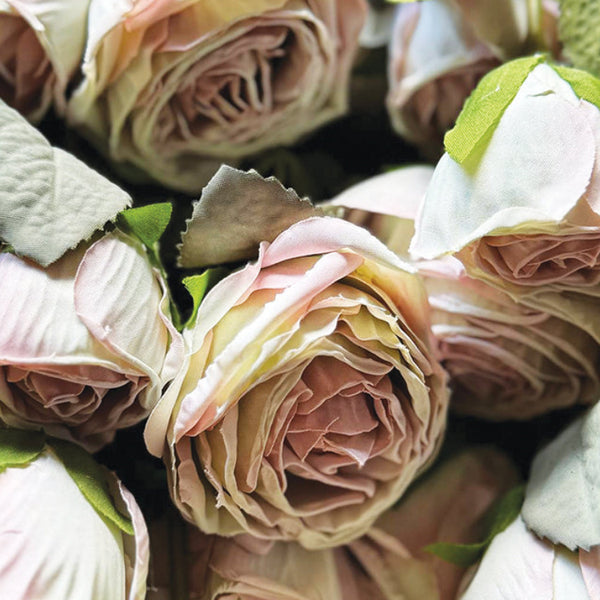 Faux Rose Spray Dusky Pink