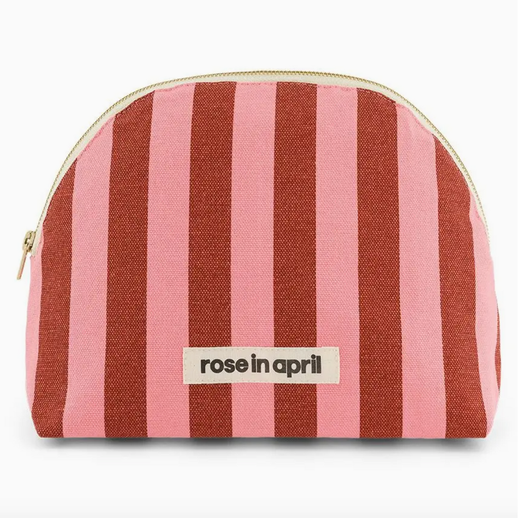 Rose In April Margaux Toiletry Bag - Stripes Brick/Pink