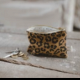 Rose In April Marie Purse Caramel Leopard Print open