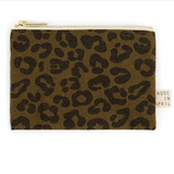 Rose In April Marie Purse Olive Leopard Print