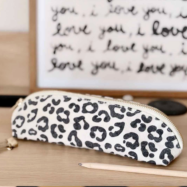 Rose In April Pencil Case Gaston Leopard Grey