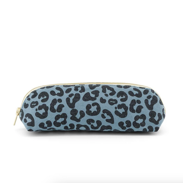 Rose In April Pencil Case Gaston Leopard Sky Blue
