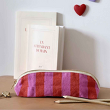 Rose In April Pencil Case Gaston Stripes Orchid/Red1