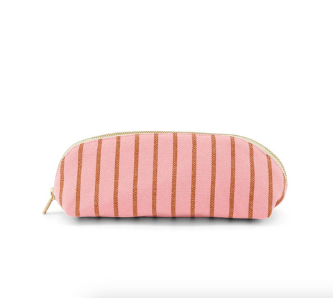 Rose In April Pencil Case Gaston Tennis Stripes Pecan/Strawberry