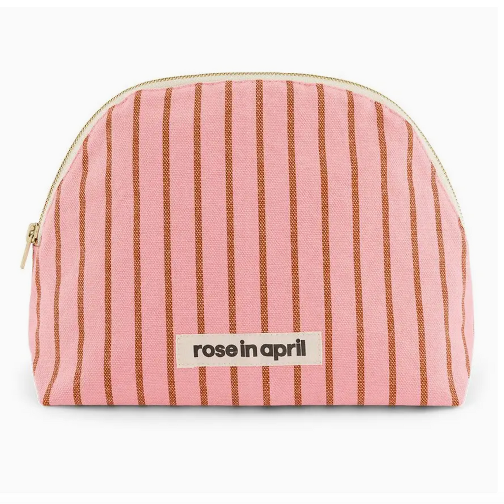 Rose In April Toiletry Bag Gaston Tennis Stripes Pecan/Strawberry