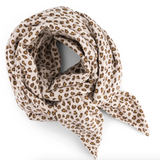 Rose in April Bianca Swaddle Cloth - Mini Leopard Greige (Folded)