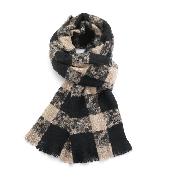 Miss Sparrow Belle Checks Scarf-  Black