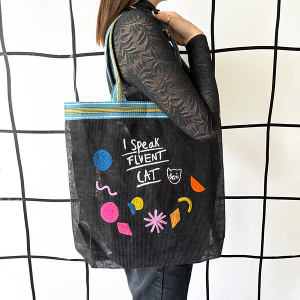 Small Talk I Speak Fluent Cat Tote