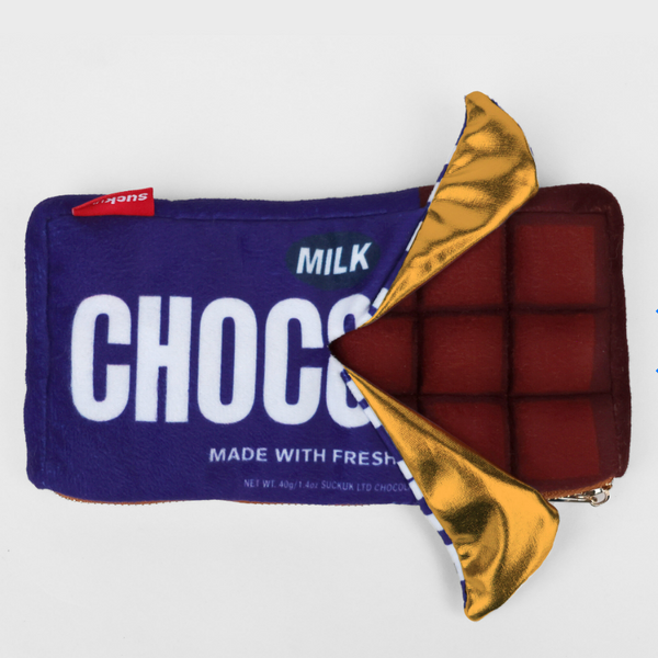 SUCKUK Plush Chocolate Zip Pouch