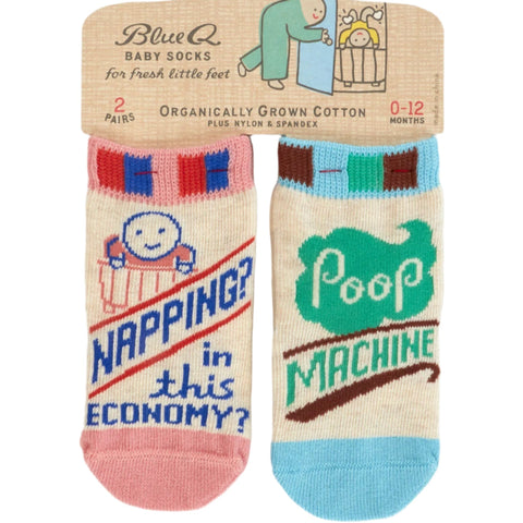 Blue Q Napping/ Poop Machine - Baby Socks
