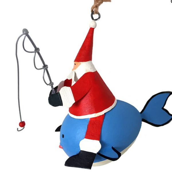 Santa Fishing Hanging Decoration