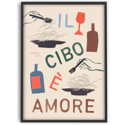 Phthalo Ruth - Food is Love Framed Print