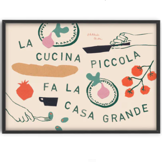 Phthalo Ruth - Small Kitchen Makes A Big Home Framed Print