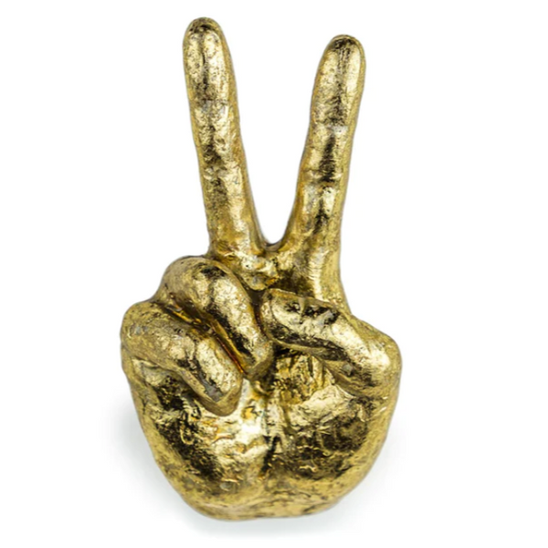 Gold Plated Peace Wall Hands