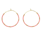 Les Cleias Lyz Hoop Earrings - Rose Baby