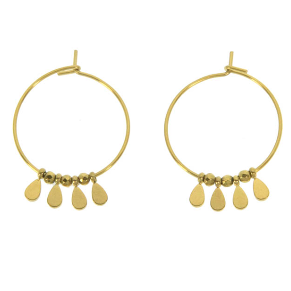 Les Cleias Melissa Gold Plated Hoops