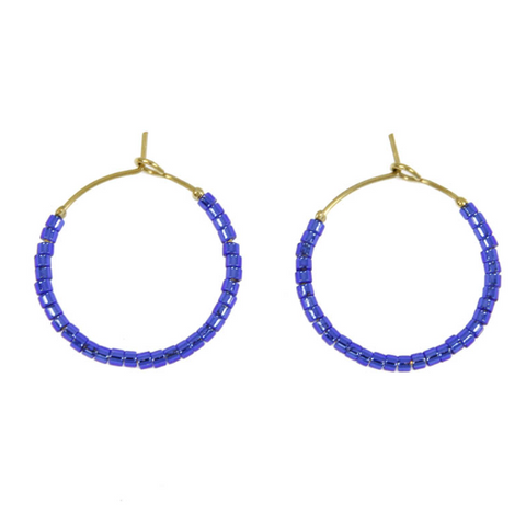 Les Cleias Eris Earrings - Dark Blue