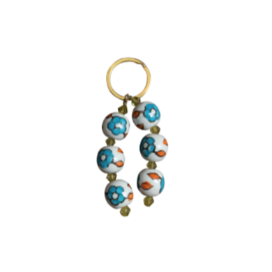 Ceramic Beaded Key Chain - Fiona