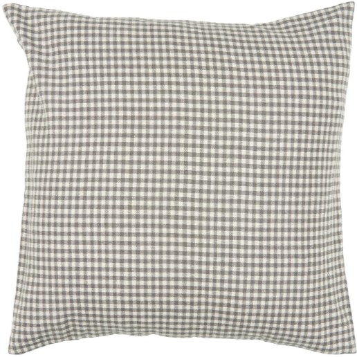 Elias Grey & White Check Cushion