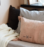 Elias Grey & White Check Cushion