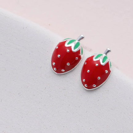 Strawberry Earrings - Attic Creations